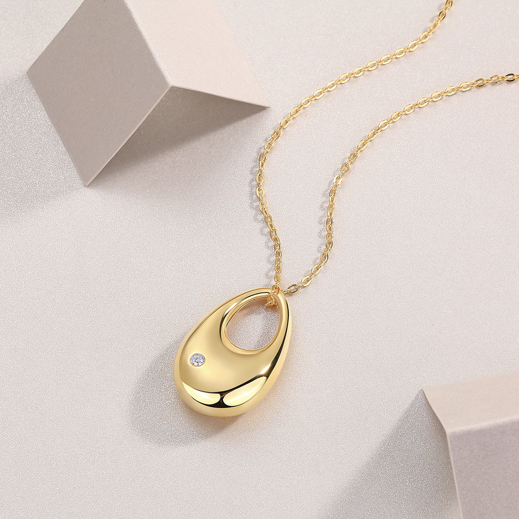 Evening Love - Trendy Diamond Pendant Necklace Set