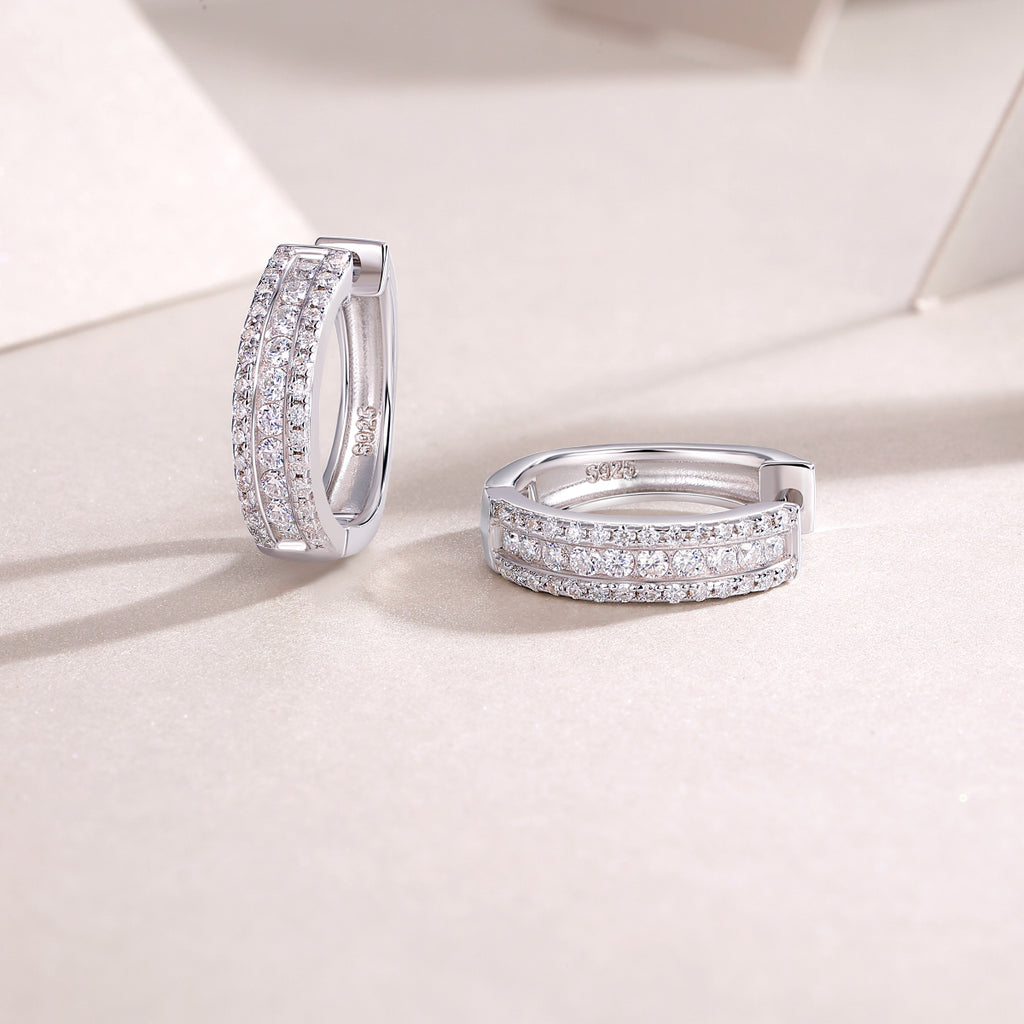 Splendid Night-Luxury Diamond Earrings Stud Set