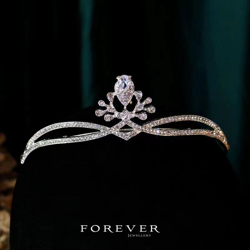 Rhinestone Bridal Crown Headband | Floral Goddess & Princess Styles | 4 Options | Korean Bridal