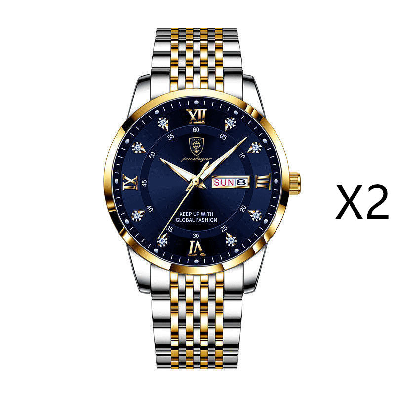 Sapphire Crystal Men's Watch | Seiko Movement | Luminous Calendar | 50M