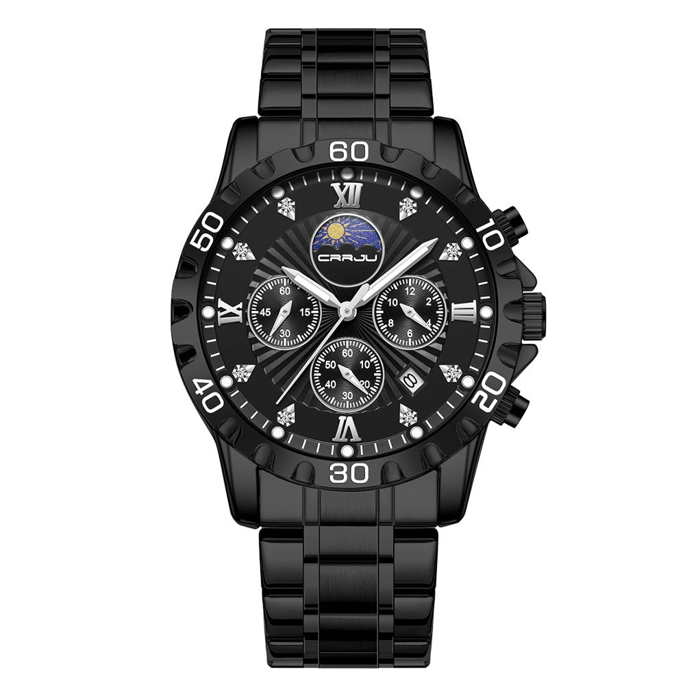 Men's Business Calendar Quartz Watch | 30M Waterproof | Crown Guard | 5 Colors | Analog
