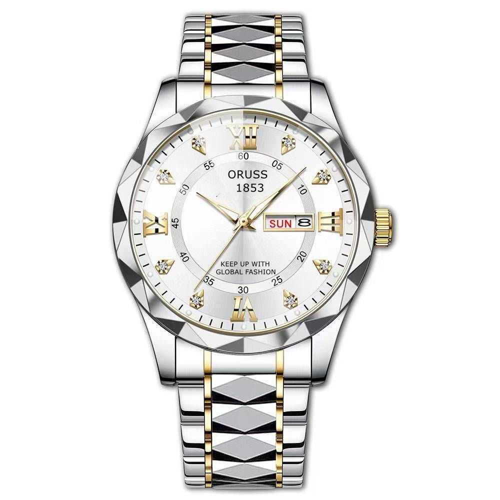 Men's Dual-Calendar Sporty Quartz Watch | 12 Styles | Gold & Silver | Everyday Statement Watch