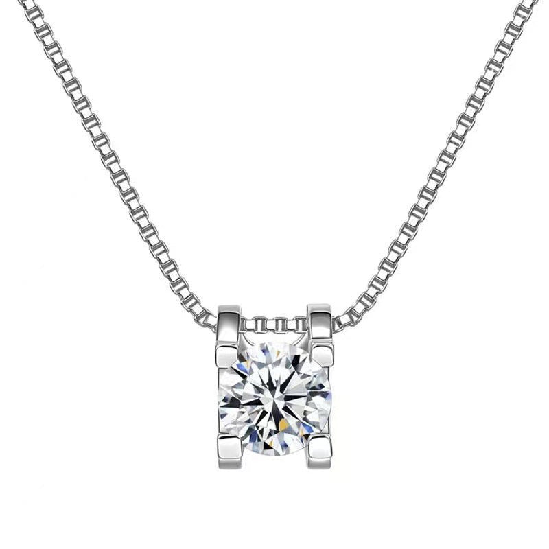 Eight Hearts & Eight Arrows Pendant Necklace | Moissanite & Zircon | 1ct & 2ct