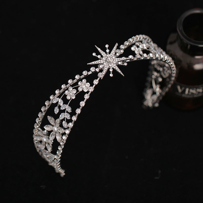 Bridal Crown Rhinestone Zircon Headband | White | 4×14.5cm | European Style | Bridal Hair Jewelry