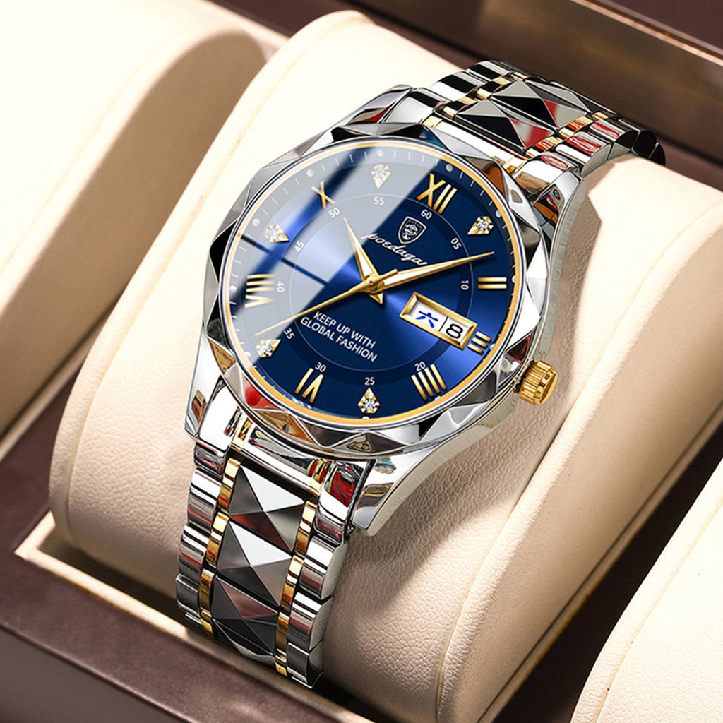 Men's Double Calendar Luminous Business Watch | Ultra-Slim 7mm | 9 Styles