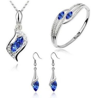 Angel Elf Crystal Jewelry Set | Earrings, Necklace & Bracelet | 18 Colors