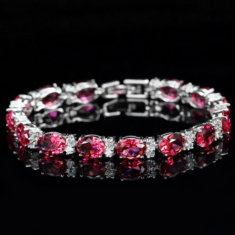 Summer Crystal Colored Zircon Bracelet | 21 Styles | Seasonal Sparkle