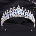 Crystal & Protein Stone Bridal Crown | Silver & KC Gold | Multiple Styles | Wedding Headdress