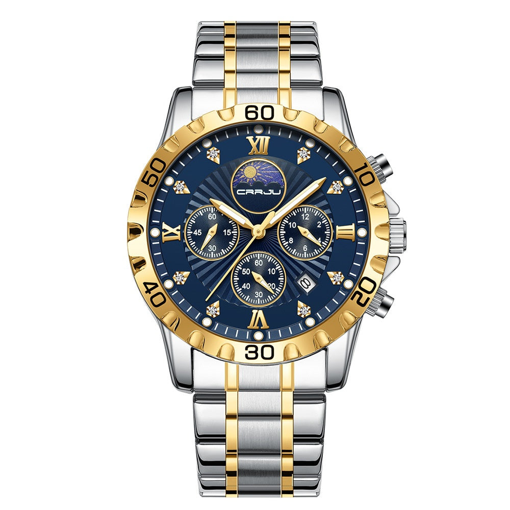 Men's Business Calendar Quartz Watch | 30M Waterproof | Crown Guard | 5 Colors | Analog