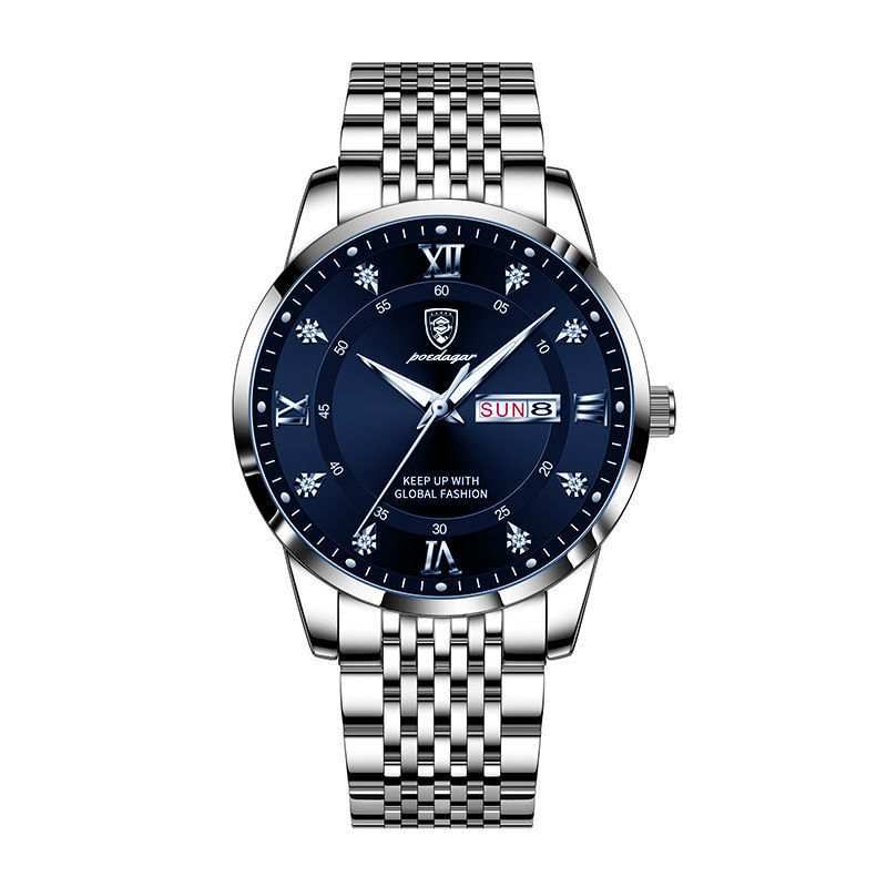 Sapphire Crystal Men's Watch | Seiko Movement | Luminous Calendar | 50M