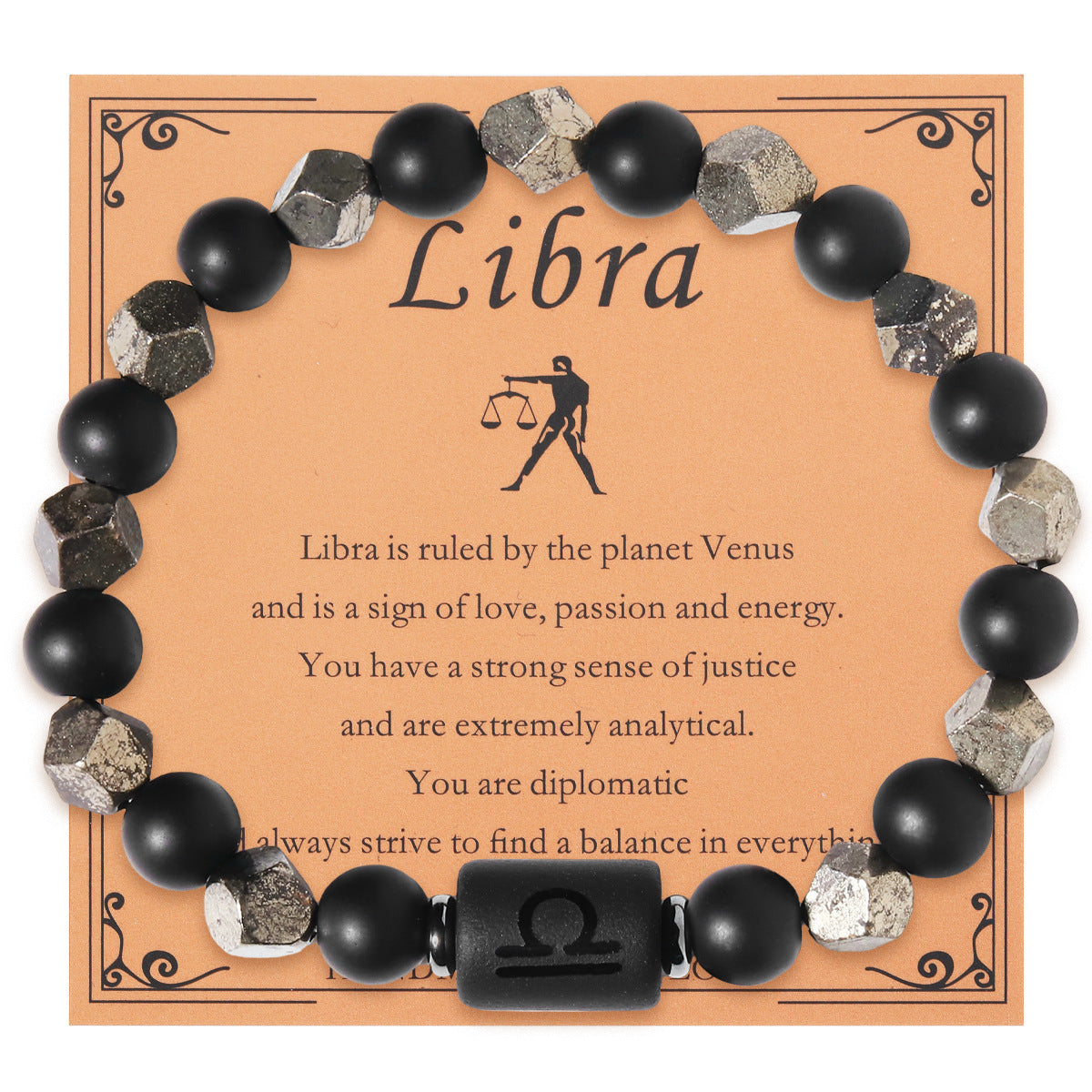 Zodiac Sign Natural Stone Beaded Bracelet | All 12 Constellations | Includes Card | Unisex