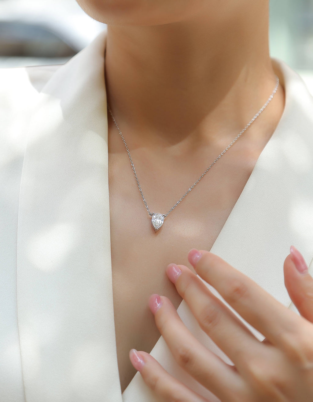 Water Drop - Fashionable Jewelry Pendant Set With Moissanite Diamond