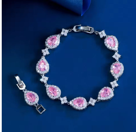 Colorful Zircon Bracelet | Copper | Blue, Green & Pink