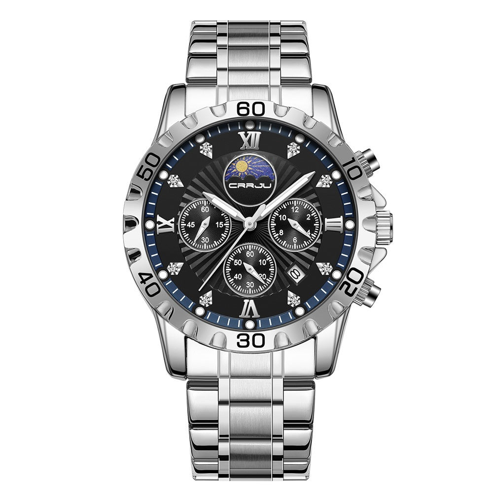 Men's Business Calendar Quartz Watch | 30M Waterproof | Crown Guard | 5 Colors | Analog