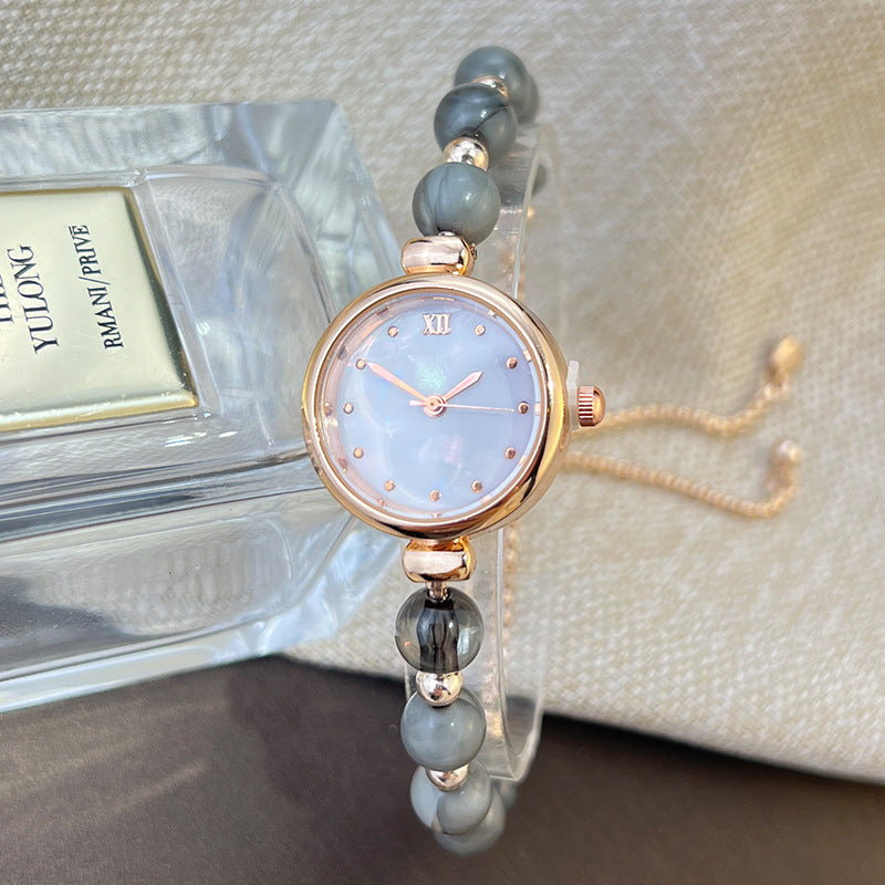 Pearl Bracelet Women's Quartz Watch | Small Dial | Adjustable Band | 6 Colors | Light Luxury