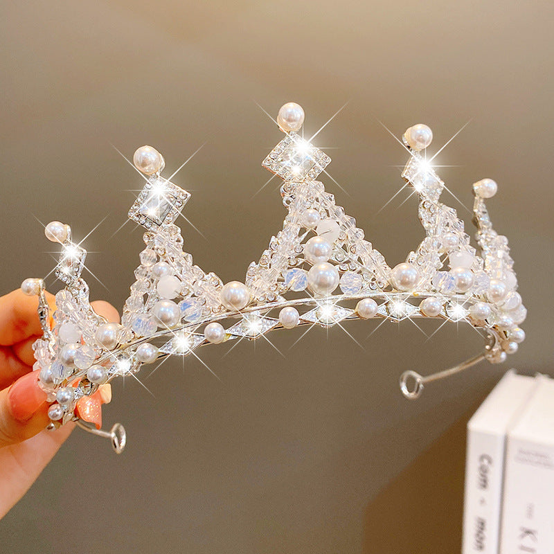 Multicolor Pearl Crown Headband | Rhinestone & Pearl | 15 Styles | Korean Handmade | Bridal & Party