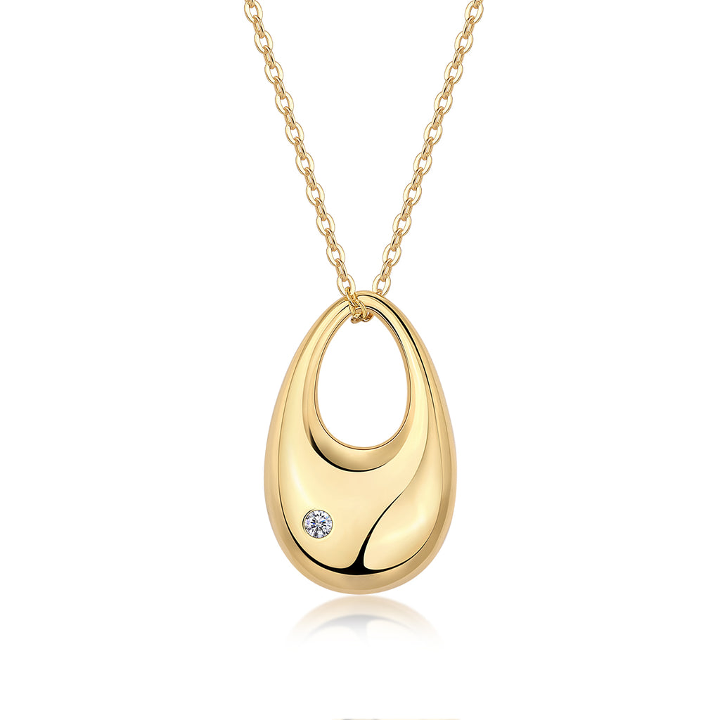 Evening Love - Trendy Diamond Pendant Necklace Set