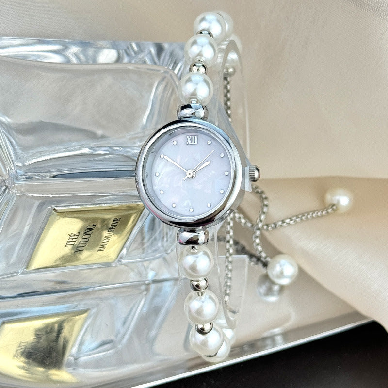 Pearl Bracelet Women's Quartz Watch | Small Dial | Adjustable Band | 6 Colors | Light Luxury
