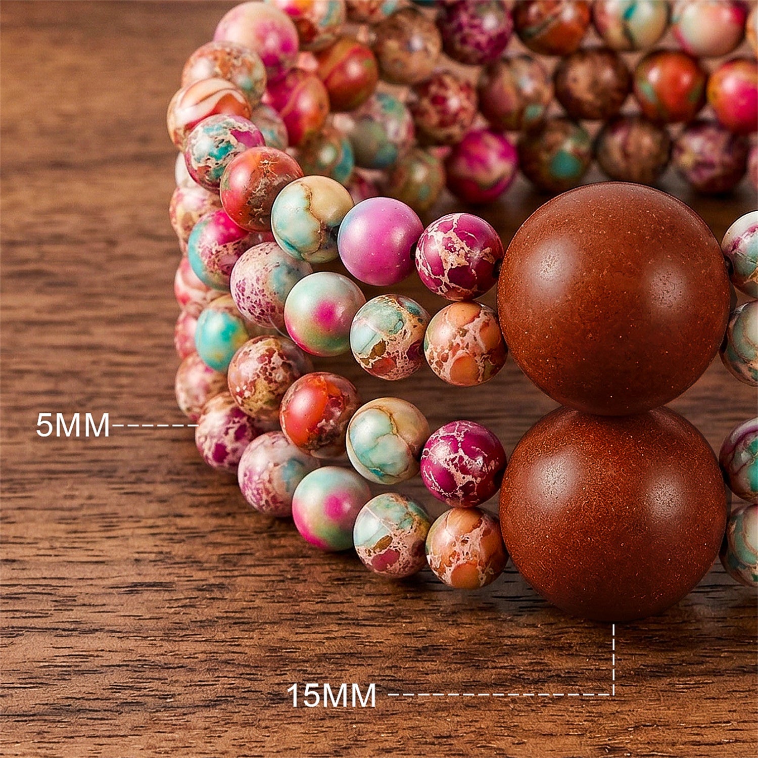 Five Elements Wu Xing Bracelet | TCM Feng Shui | Natural Stone | Energy Balance