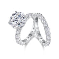 Time Vow - Fashionable Men’s And Women’s Ring Row Jewelry Set With 5-carat Moissan Diamond