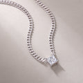 Zhang Yang - Square Moissanite Statement Pendant Necklace