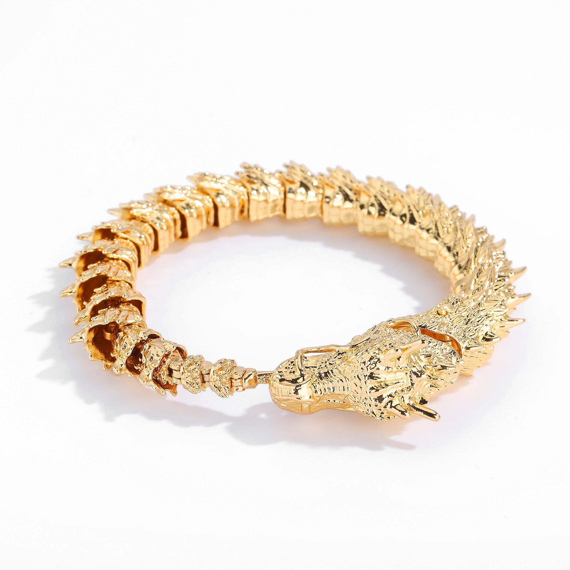 Handmade Dragon Head Bracelet | Silver | Retro Zodiac | 3 Sizes