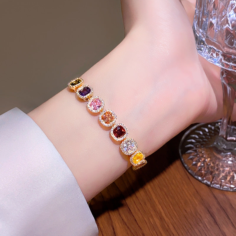 Dopamine Cubic Sugar Zircon Bracelet | 2 Styles | Color Joy