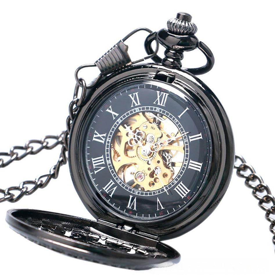Retro Spider Web Flip Pocket Watch | Antique Gun Metal | 3 Dial Styles | Unisex Statement Watch