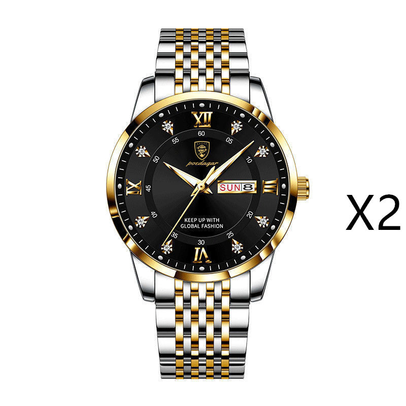 Sapphire Crystal Men's Watch | Seiko Movement | Luminous Calendar | 50M