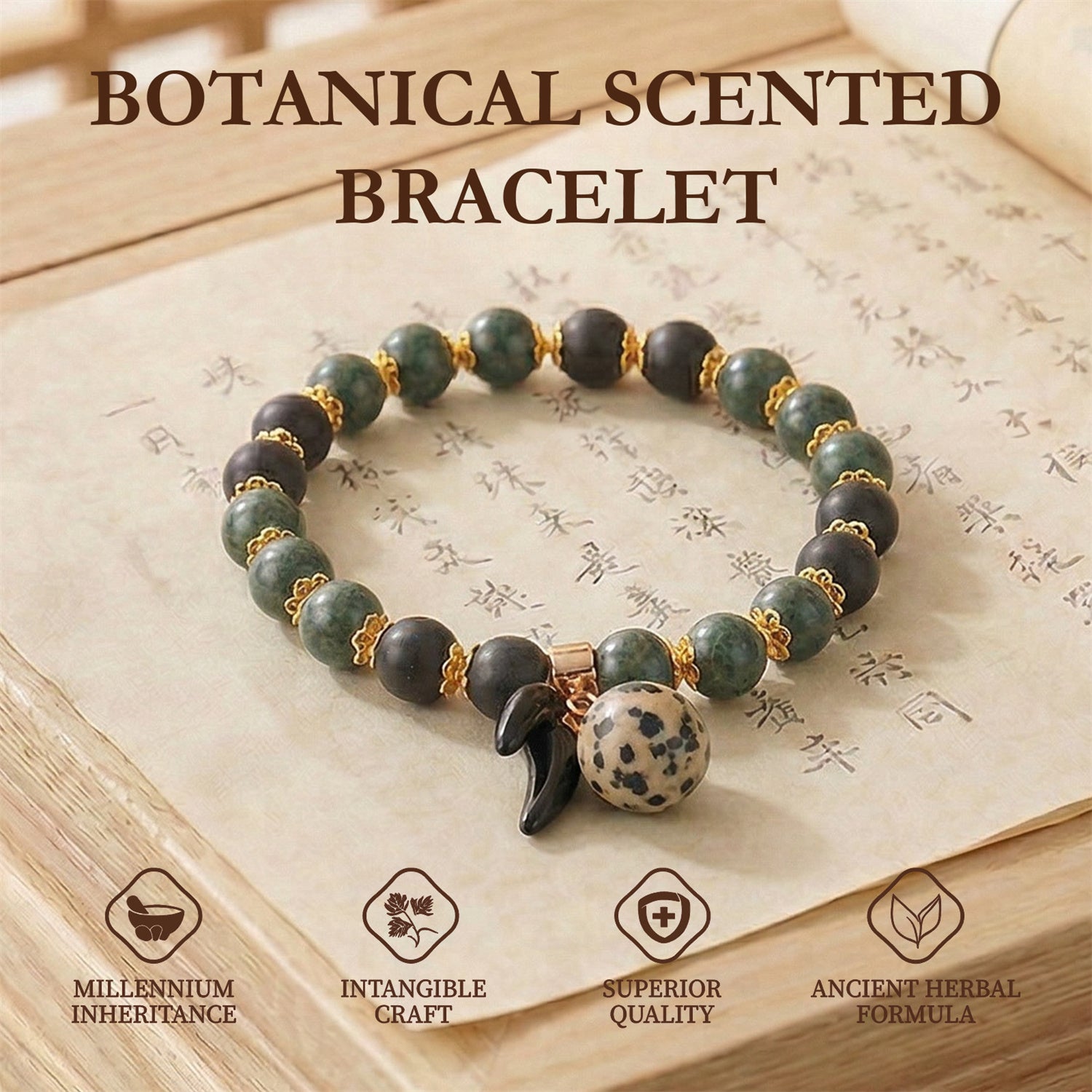 Five Elements Wu Xing Bracelet | TCM Feng Shui | Natural Stone | Qi Harmonizer