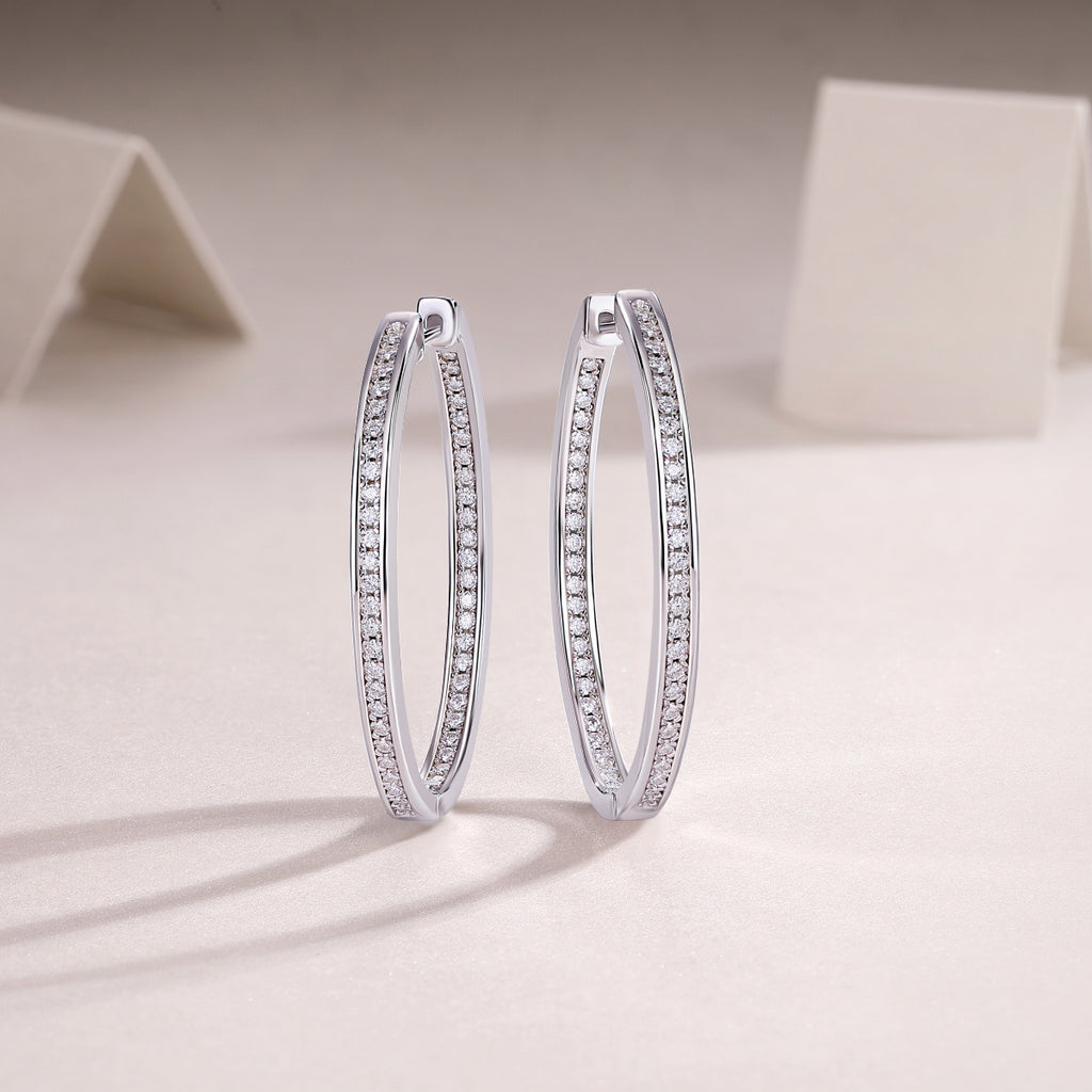 Born Female Master-Luxury Fashion Diamond Earrings Stud Inlaid With Mosan Diamond