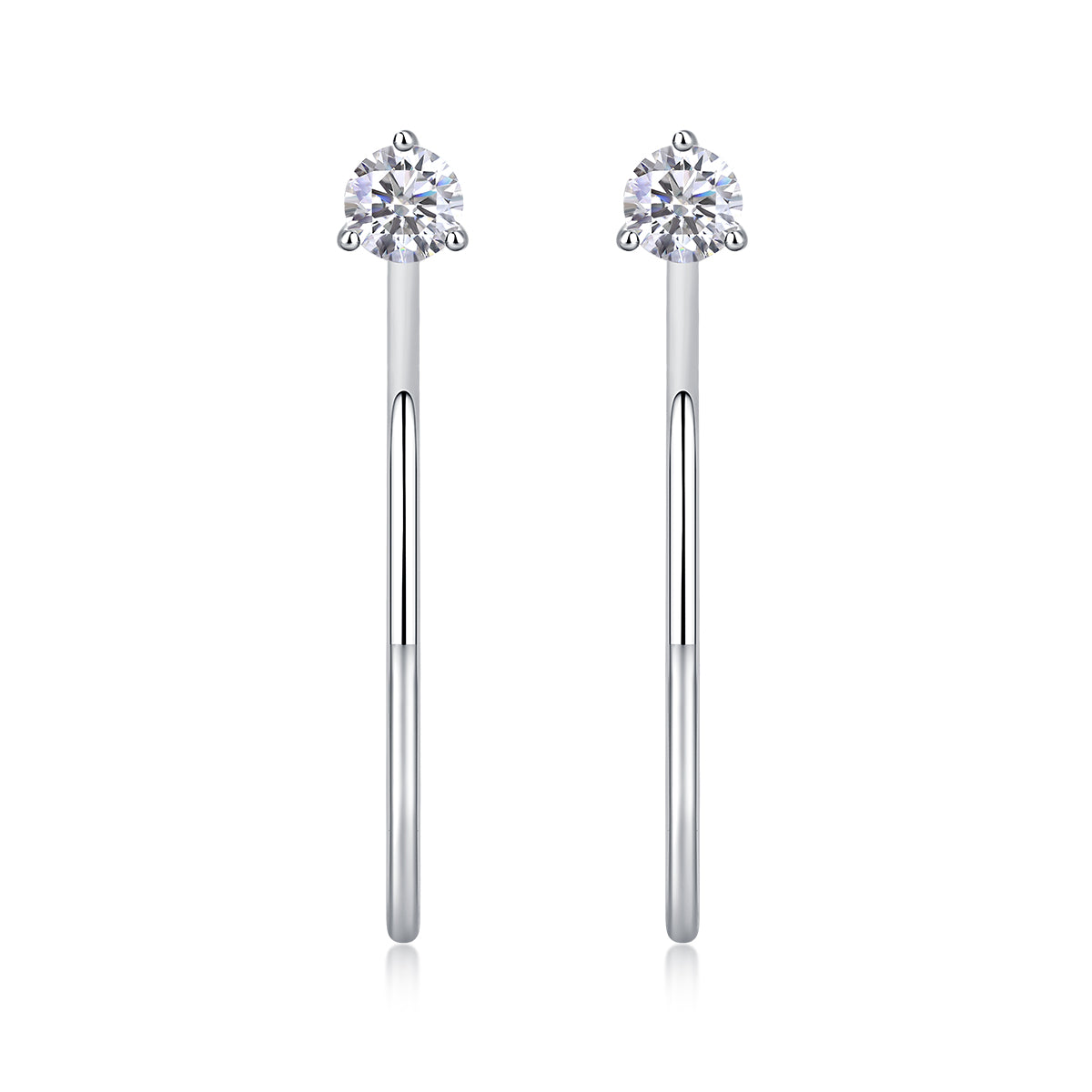 Graceful Afternoon Diamond Silver Earrings