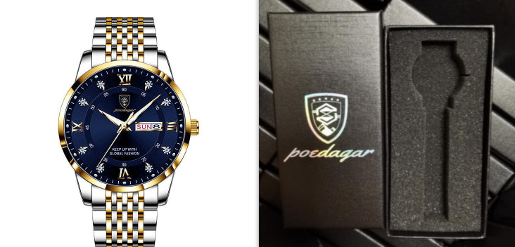 Sapphire Crystal Men's Watch | Seiko Movement | Luminous Calendar | 50M