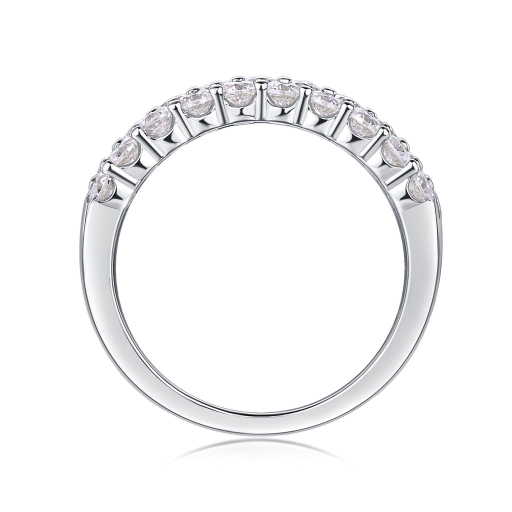 Multi-row Diamond Ring Luxury Silver Ring