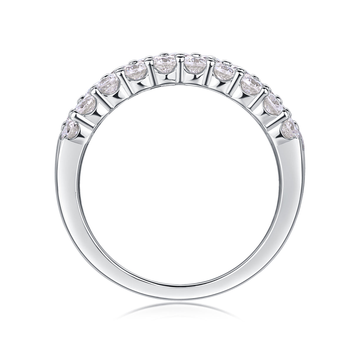 Multi-row Diamond Ring Luxury Silver Ring