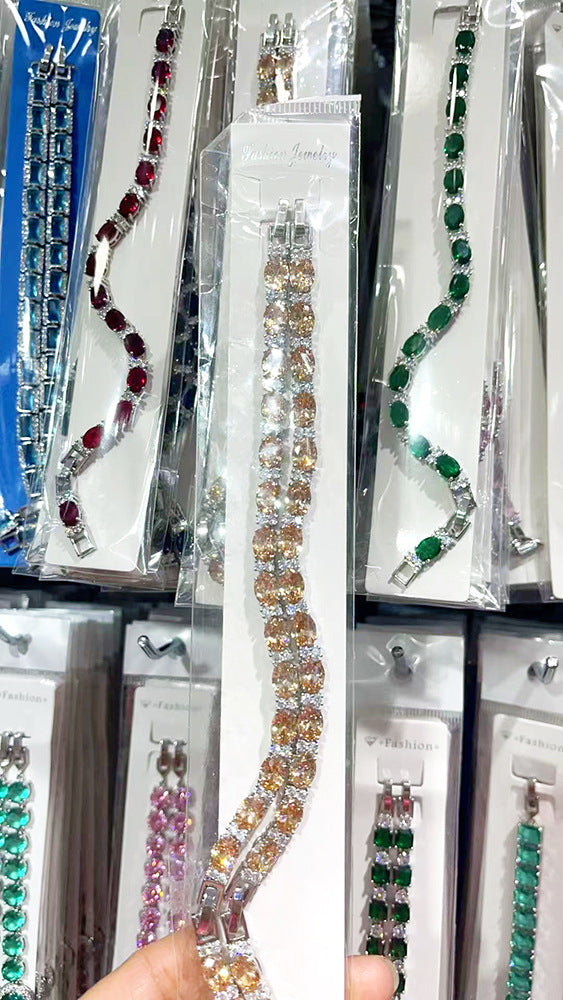Summer Crystal Colored Zircon Bracelet | 21 Styles | Seasonal Sparkle