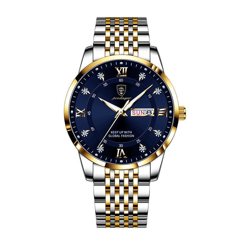 Sapphire Crystal Men's Watch | Seiko Movement | Luminous Calendar | 50M