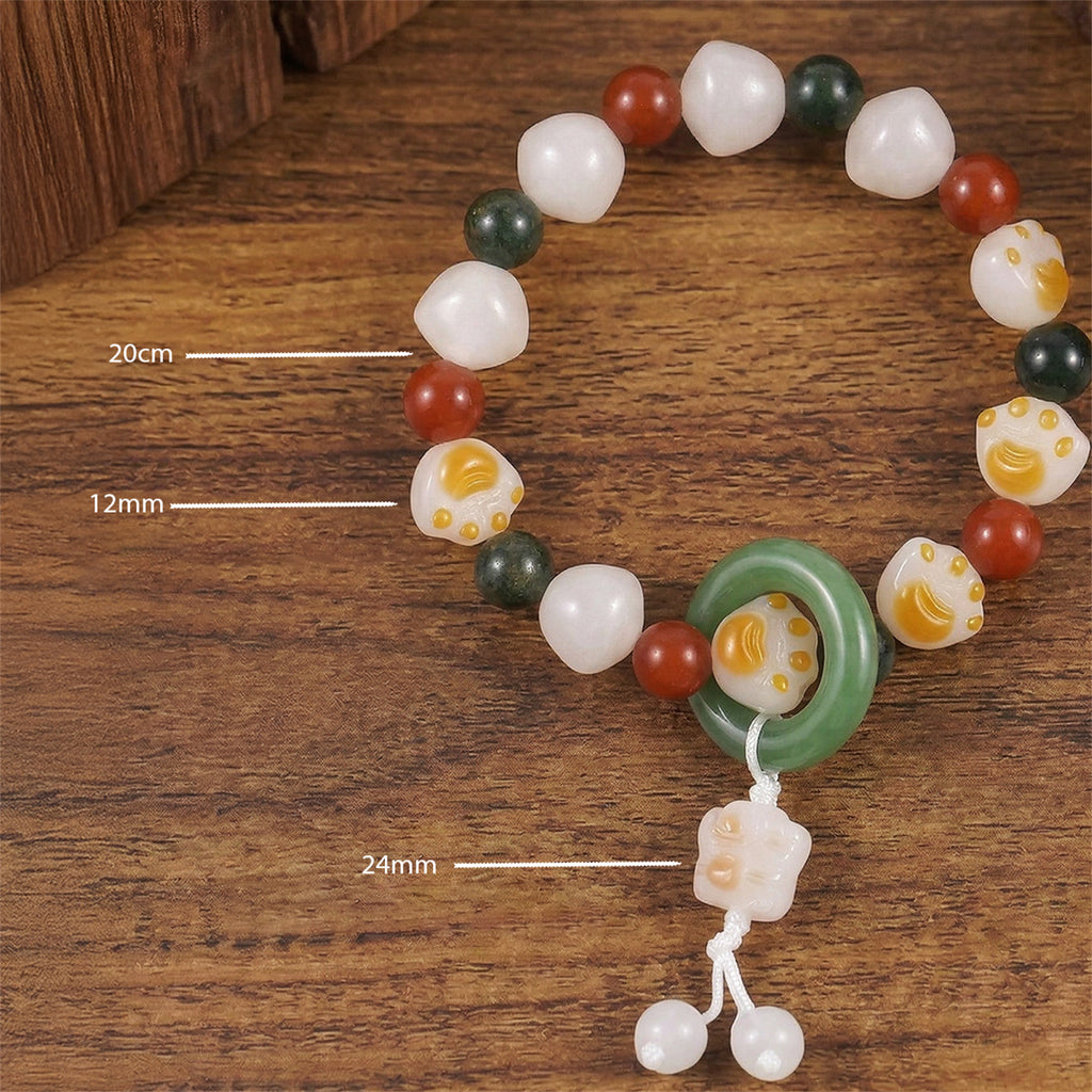 Five Elements Wu Xing Bracelet | TCM Feng Shui | Natural Stone | Wearable Qi Harmonizer