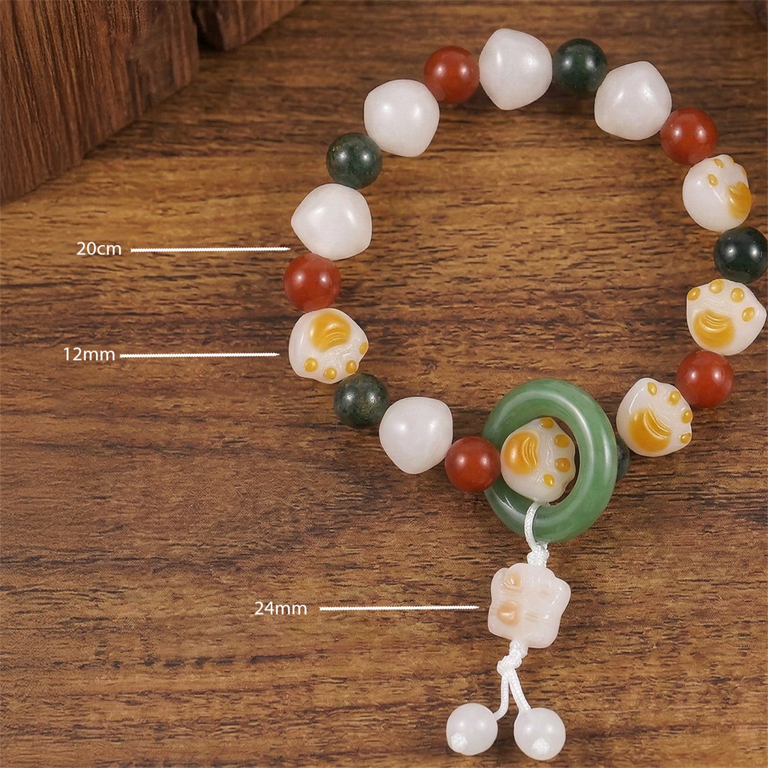 Five Elements Wu Xing Bracelet | TCM Feng Shui | Natural Stone | Wearable Qi Harmonizer
