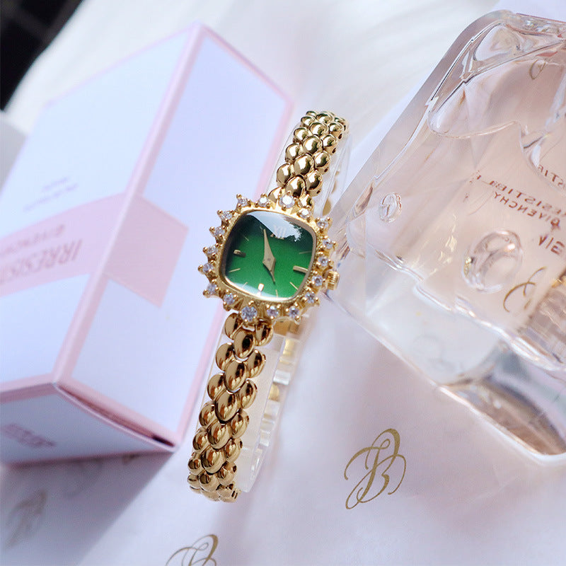 Women's Niche Vintage Thin-Chain Watch | 6mm Ultra-Thin | Gemstone Detail | 3 Styles
