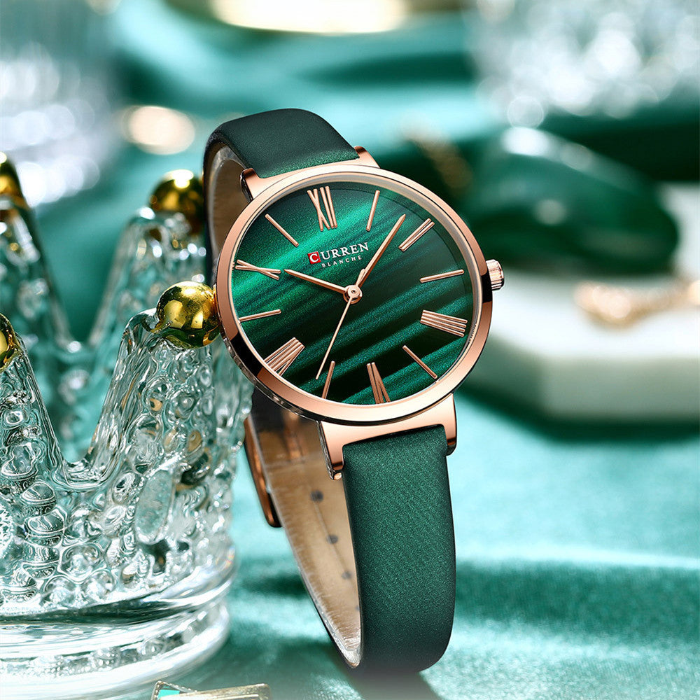 Women's Small Dial Leather Strap Watch | 8mm | 3 Color Palettes
