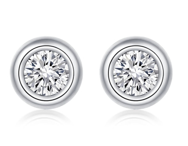 Moissanite Jewelry Set | 1ct Pendant & 0.5ct Studs | S925 Sterling Silver