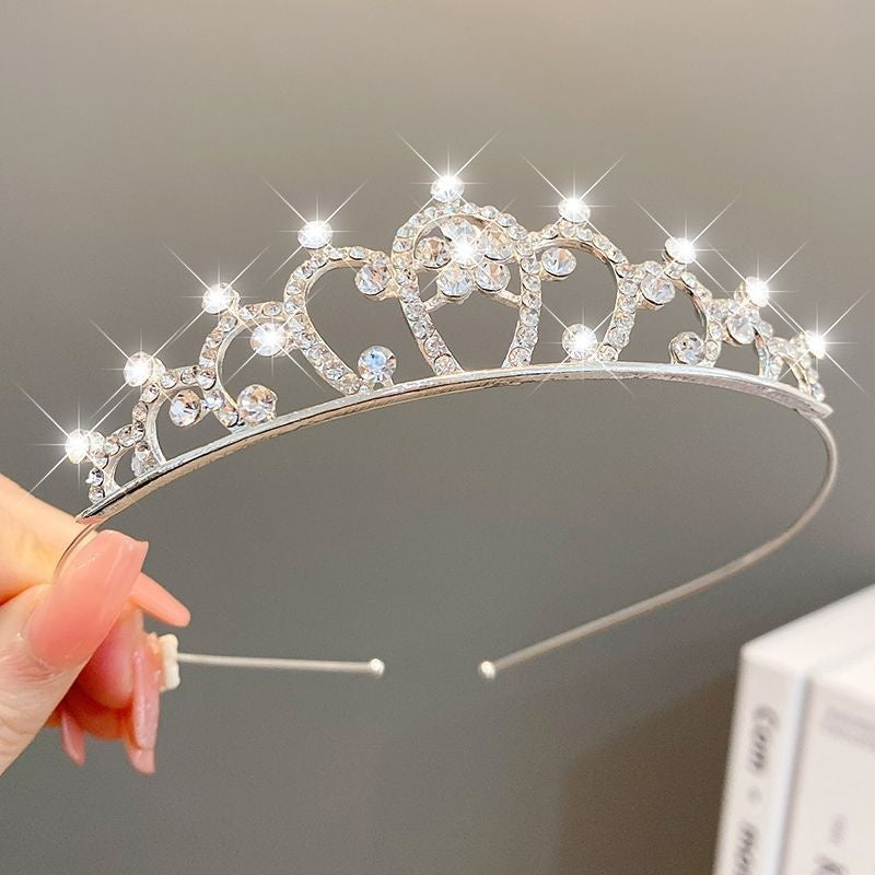 Girls' Princess Crown Hair Clip | 30 Designs | Diamond Rhinestone Pearl | Ages 3+ | Hair Jewelry