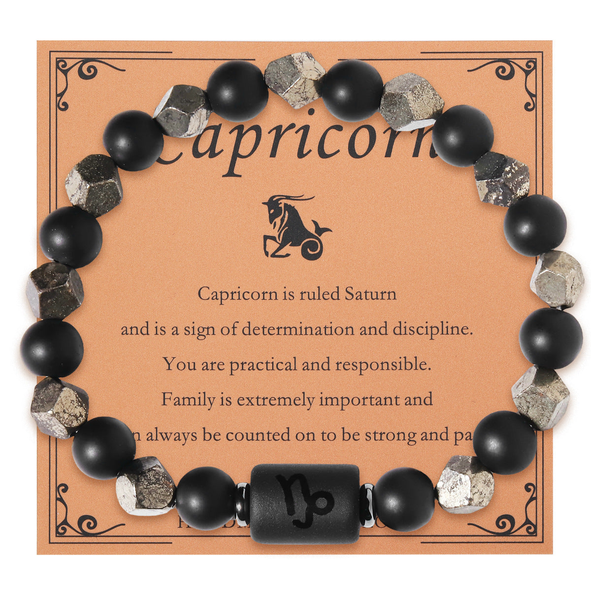 Zodiac Sign Natural Stone Beaded Bracelet | All 12 Constellations | Includes Card | Unisex