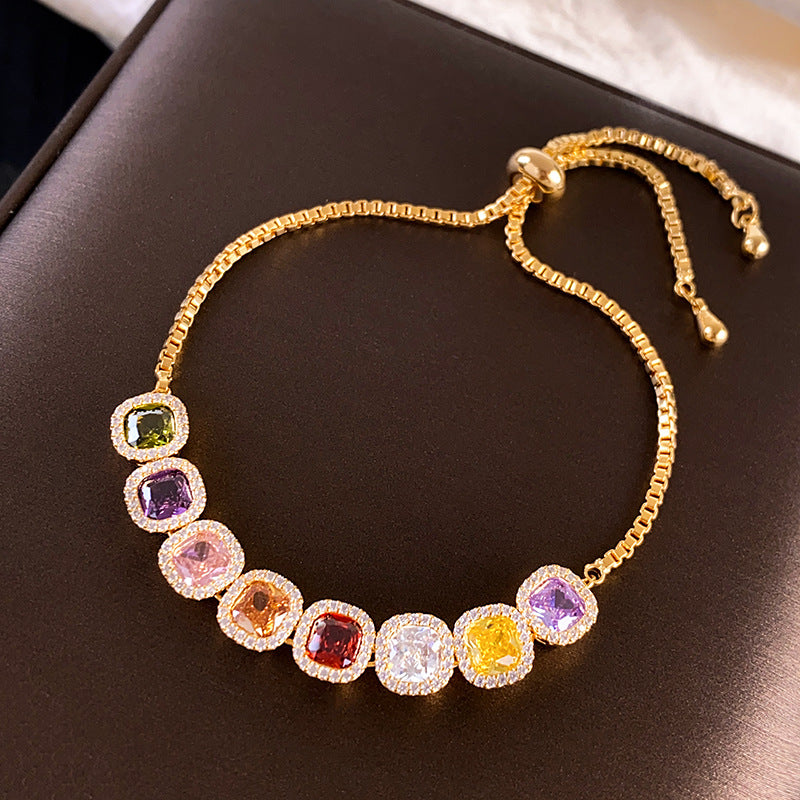 Dopamine Cubic Sugar Zircon Bracelet | 2 Styles | Color Joy