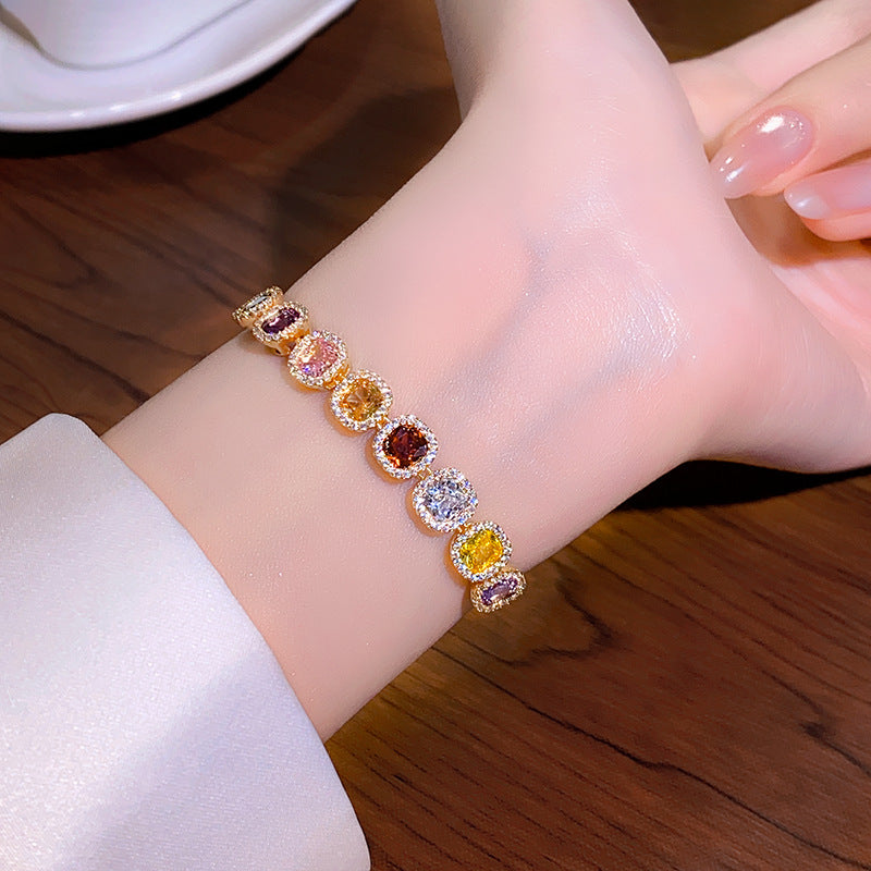 Dopamine Cubic Sugar Zircon Bracelet | 2 Styles | Color Joy