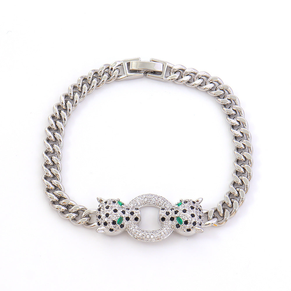 Leopard Print Luxury Bracelet | Electroplated Copper | Gold & Silver | All-Match