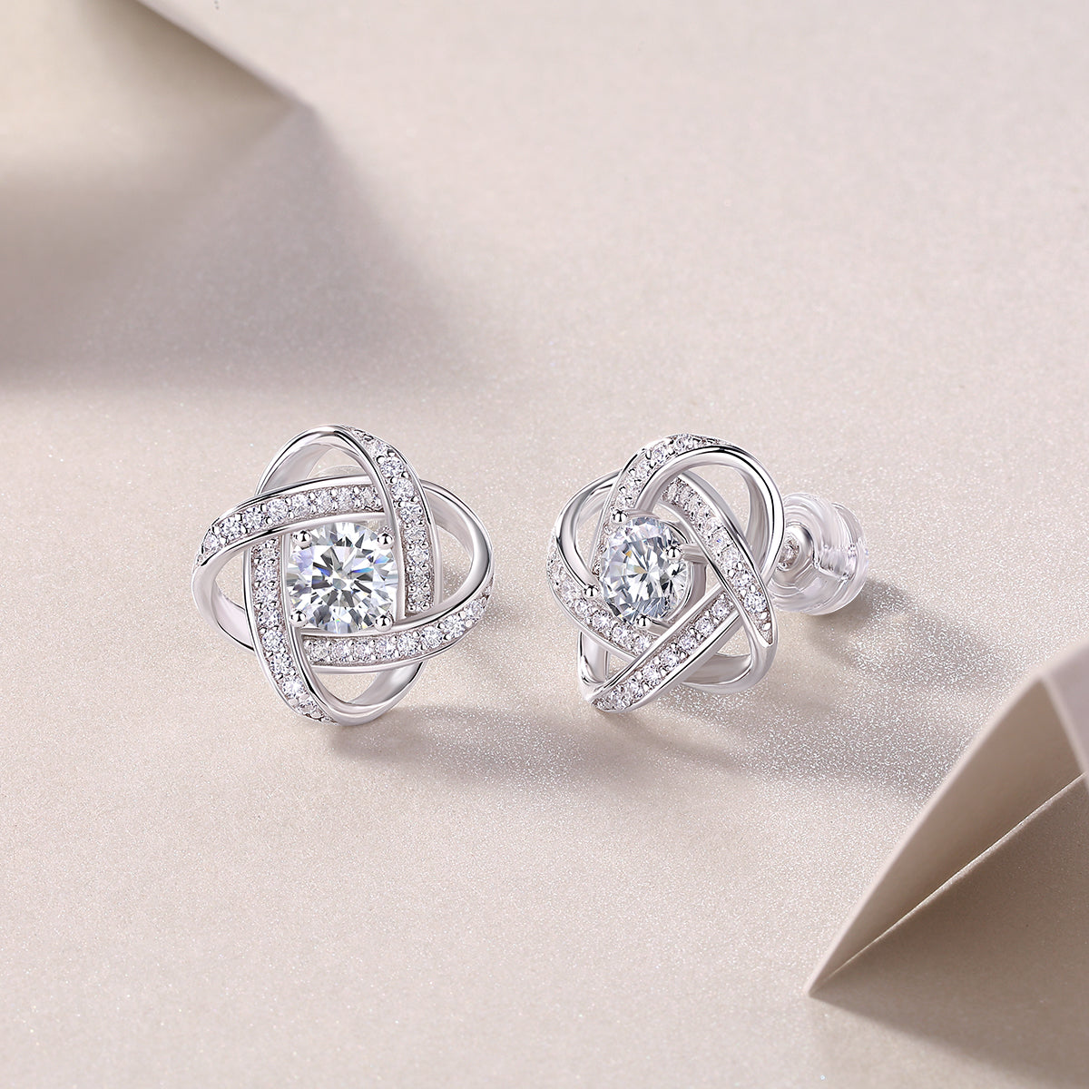 Hope Beam -  Luxurious Diamond Stud Earrings