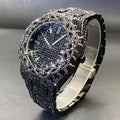 Hip-Hop Men's Watch | Full Zircon Diamond Inlay | Black & Green