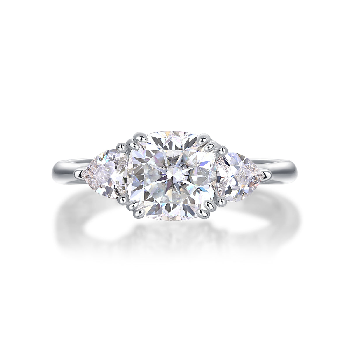 Luxury Diamond Wedding Ring - Cushion Cut Moissanite